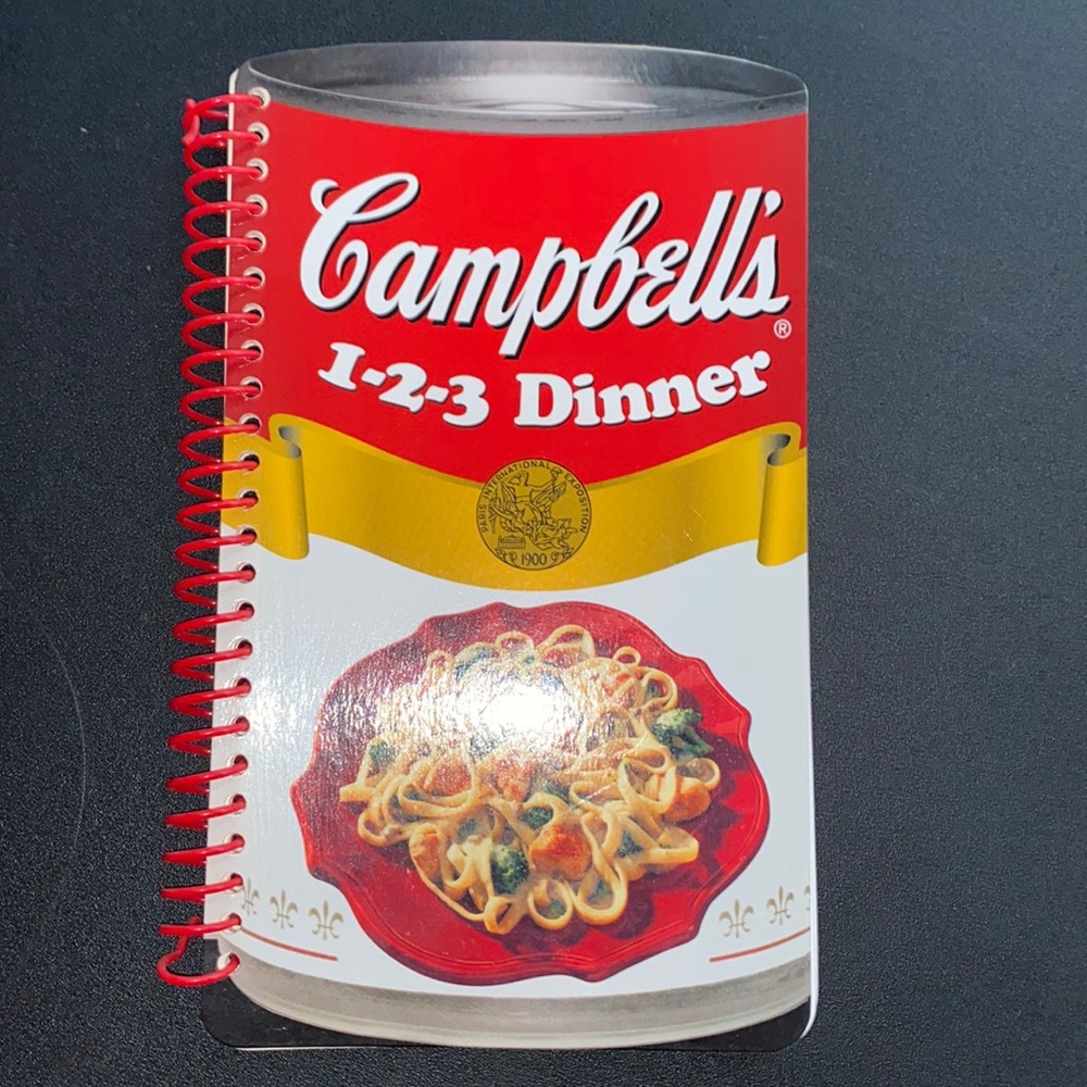 VINTAGE Campbell's 1-2-3 Dinner Cookbook-Boardbook